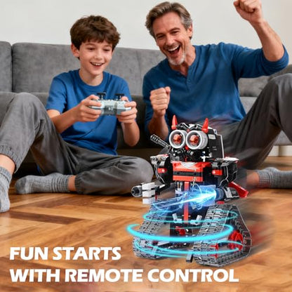MagicKidz Robot Building Kits for Kids - STEM Birthday Gifts for 6 7 8 9 10 11 12+ Year Old Boys - 3 in 1 Robotics Toy with APP & Remote Control Coding, Educational DIY Science Project
