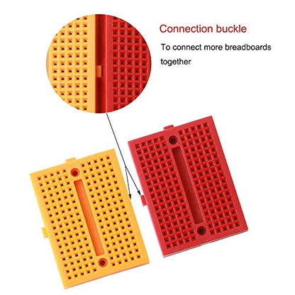 MCIGICM 48 Pcs Mini Breadboard 170 Point Solderless Prototype PCB Board Kit