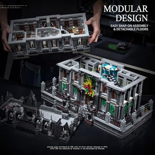 Lunatic Hospital - Building Blocks,7537 PCS Gothic Model Toy for Adults - color: Lunatic Hospital