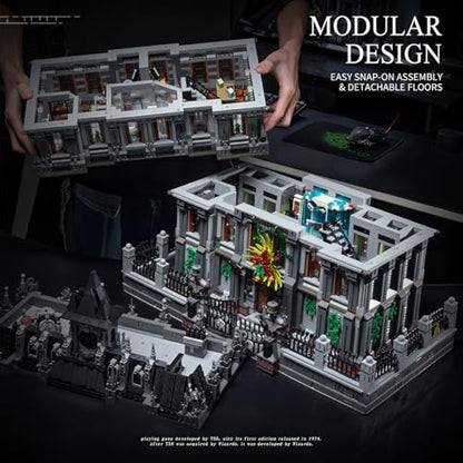 Lunatic Hospital - Building Blocks,7537 PCS Gothic Model Toy for Adults - color: Lunatic Hospital