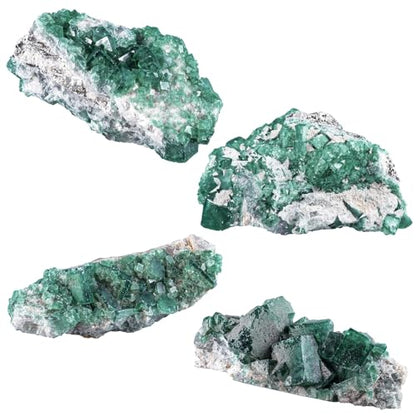 Sportmusies Natural Green Fluorite Crystal Cluster, 1.97-6.3 inches - size: 1.97 - 6.3 Inch