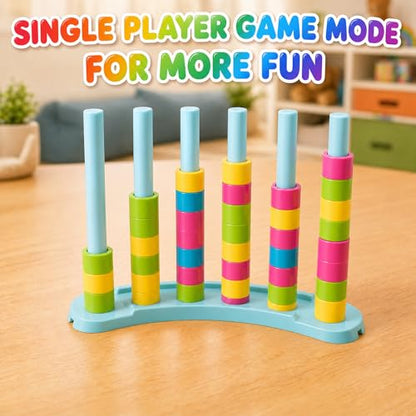 Color Matching Stacking Game, Fast Pattern Challenge for 2 Players+ - size: 1 Pack Stacking Game