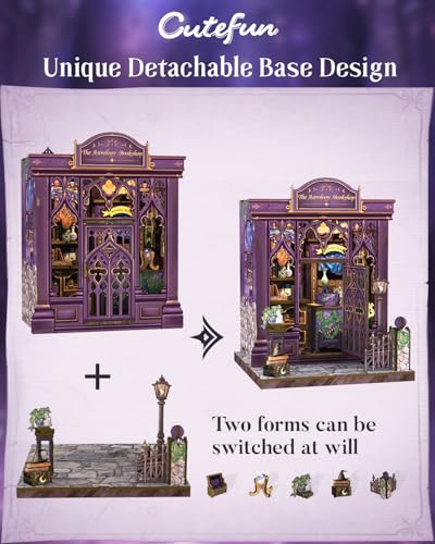 Cutefun Book Nook Kit - DIY Miniature Dollhouse Kit for Adults and Teens - color: The Astrology Bookshop