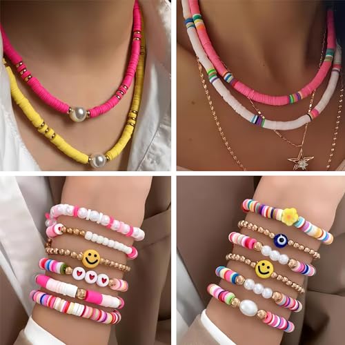 YMSDZHL 7100PCS 48 Color Polymer Clay Beads Friendship Bracelet Making Kit - size: 7100+PCS