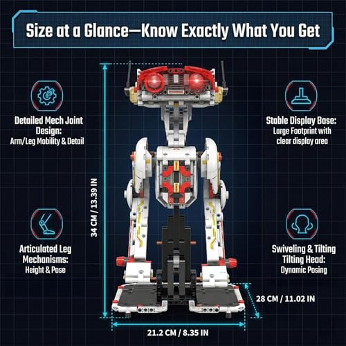 HJPLPXH Space Robot Dog Building Set with LED Light and Walking Design - style: Space Robot