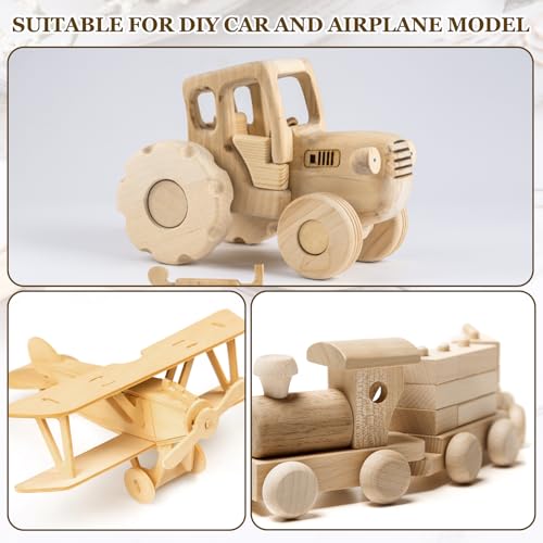 MECCANIXITY Wooden Axle Pegs 5/16" Dia. 1-13/16" Length, Unfinished Wood Pegs for DIY Model Cars Trucks, 25pcs - size: 5/16" Dia. 1-13/16" Length
