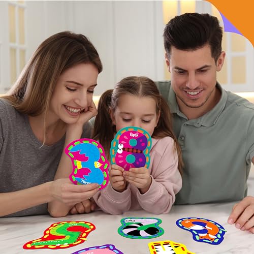 SpriteGru 10 Pieces Number Lacing Cards, 0-9 Double Sided Sewing Cards with 10 Colorful Laces, Imagination Development Lacing Toys Games for Children Educational and Learning Activity - color: Number