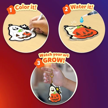 Skillmatics Halloween Aqua Puffs – 3D Art Kit, Paint By Number Kit - color: Halloween
