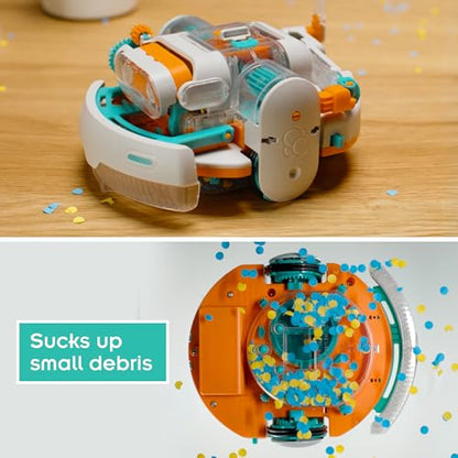 Thames & Kosmos Dusty Robot Vacuum Cleaner STEM Kit | Build a Desktop Robotic Vacuum with Sensors, Explore Robotics, Engineering & Mechanical Devices, Fun Gift for Ages 8+ or Adults