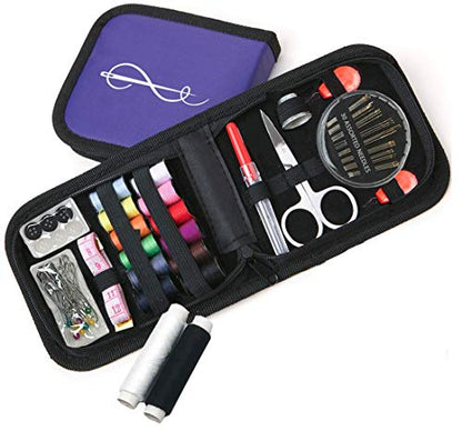 CraftLab Sewing Kits Best Mini Travel Sewing Kit - Portable Emergency Set with Needles, Thread, Scissors + Ebook