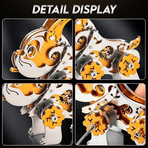 3D Metal Model Kits,Mechanical Bulldog Stainless Steel Gifts Toys - color: A6-bulldag