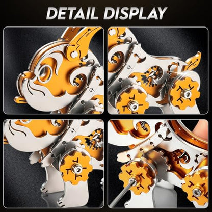 3D Metal Model Kits,Mechanical Bulldog Stainless Steel Gifts Toys - color: A6-bulldag