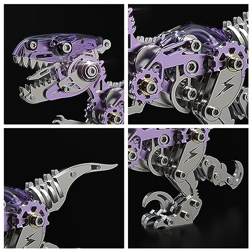 FILASLFT 3D Metal Puzzles for Adults,Mechanical Model Velociraptor Series - color: B7-velociraptor-red