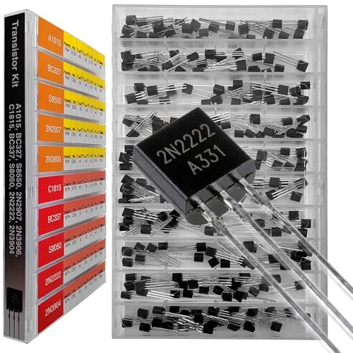 EEEEE 2N2222 2N3904 2N2907 2N3906 A1015 BC327 S8550 C1815 BC337 S8050 30 Kinds 250pcs Assorted Type TO92 Transistors PNP NPN Bipolar Power Transistor Assortment Kit with A1015 (250pcs 10 Models) - style: 250pcs 10 models