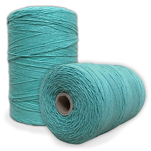 Durable Loom Warp Thread (Turquoise), 8/4 Warp Yarn (800 Yards), Perfect for Weaving: Carpet, Tapestry, Rug, Blanket or Pattern - Warping Thread for Any Loom - color: Turquoise