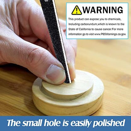 Honoson 70 Pcs Sanding Sticks Polishing Sticks Fine Sanding Twig Coded Abrasive Sand Twig for Plastic Model Assorted Metal and Wood Sand Tool Accessory for Craft(Low Grits Rating,Water Drop) - style: Water Drop