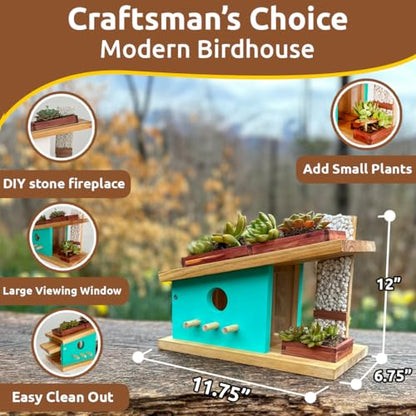 Sparkjump Modern Birdhouse Woodworking Kit