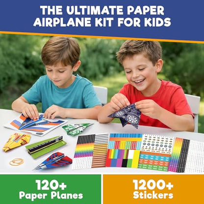 Doctor Jupiter Paper Airplane Book Kit for Kids Ages 4+, Craft Toy - style: 120+ Airplanes