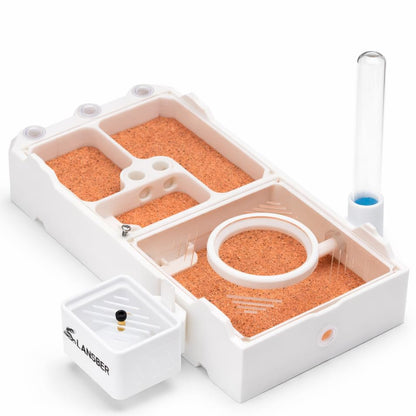 StackCore Stackable Series - White Habitat-(Flat Ant Nest) with Starter Tool Kit - size: White Habitat