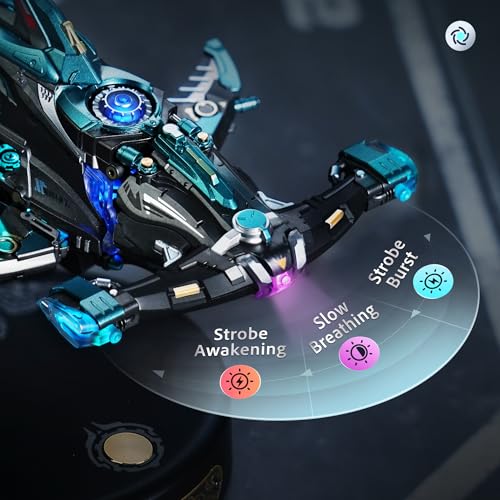 ROKR Hammerhead Shark 3D Puzzle for Adults, Mechanical Model Building Kit STEM Project, Unique Desk Decor DIY Craft for Teens(MI07)