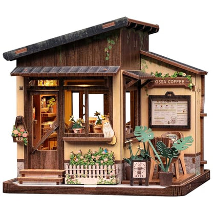 Fsolis Japanese Miniature House - DIY Book Nook Kit - color: Kissa Coffee