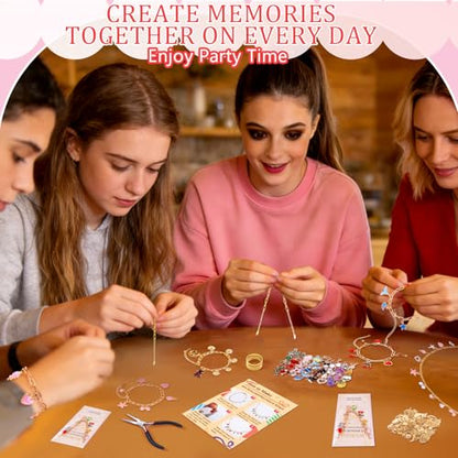 Wurosi Gold 443PCS Gold Charm Bracelet Necklace Making Kit for Women - color: 443 Pcs Gold Bracelet Necklace