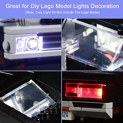 Upgraded Light Kit Compatible with Lego Speed Champions Fast & Furious 1970 Dodge Charger R/T, Lights Decoration Compatible with Lego 76912 (Model Not Included) - style: Light Kit Lego 76912