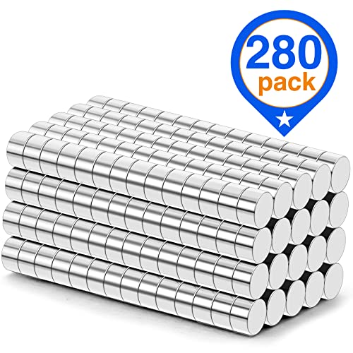 TRYMAG Small Rare Earth Magnets, 280Pcs Neodymium Magnet - color: Silver, size: 3x2mm-280Pcs
