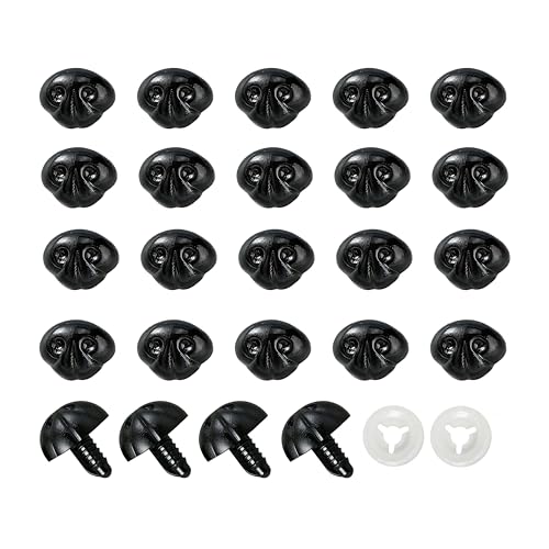 BESTCYC 200Pcs Safety Noses Dog Nose and Washers for Crochet Amigurumi - size: 10*13mm