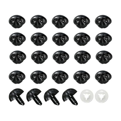 BESTCYC 200Pcs Safety Noses Dog Nose and Washers for Crochet Amigurumi - size: 10*13mm
