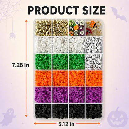 Halloween Bracelet Making Kit with Disc Beads, Letter Beads and Charms - color: style 02