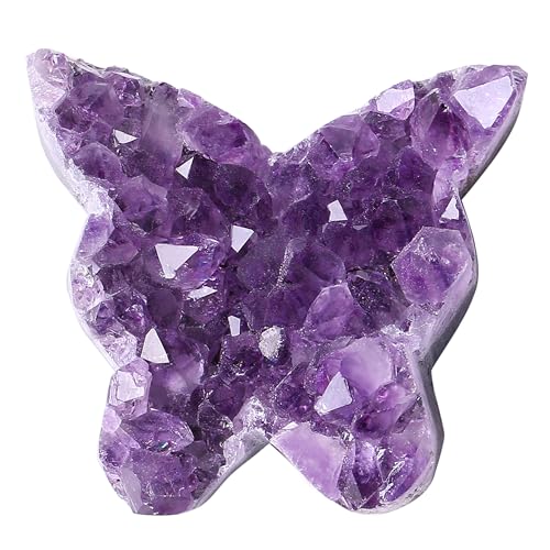 ZHIYUXI Butterfly Gifts Crystal Butterfly Cluster Amethyst Healing Crystals - color: U# Butterfly