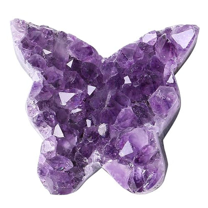 ZHIYUXI Butterfly Gifts Crystal Butterfly Cluster Amethyst Healing Crystals - color: U# Butterfly