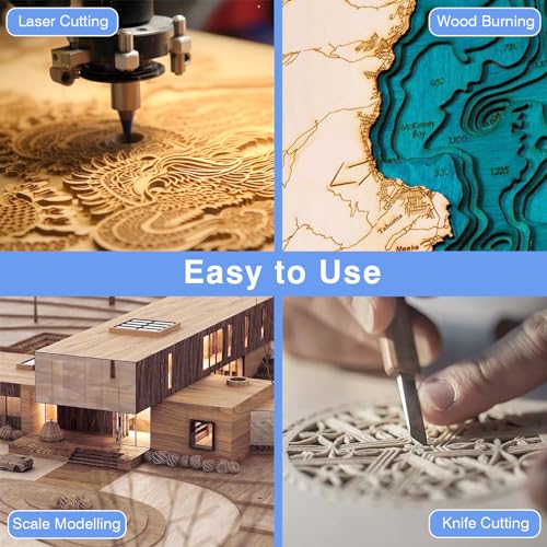 12 Pack Basswood Sheets for Crafts 12 x 18 x 1/8 in, 3mm Thick Unfinished Plywood for Laser Cutting & Engraving, DIY Ornaments and Architectural Model - size: 12"x18"x1/8"