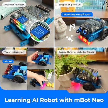 Makeblock mBot2 Coding Robot for Kids, Code Learning Support Scratch & Python Programming, Robotics Kit for Kids Ages 8-14 and up, Building STEM Robot Toys Gifts for Boys Girls (Pack of 2) - size: Set of 1 (Pack of 2)