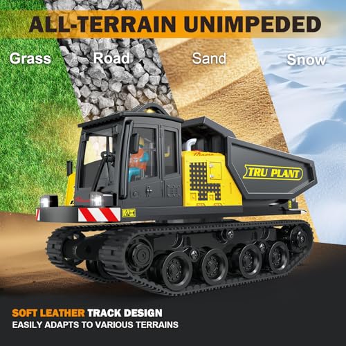 Adult Metal Mini 1:50 Remote Control Dump Truck, Screw-Driven, Comes with Two Batteries and a Carrying case, Making it an for Model Enthusiasts and Children. - color: Dump Truck
