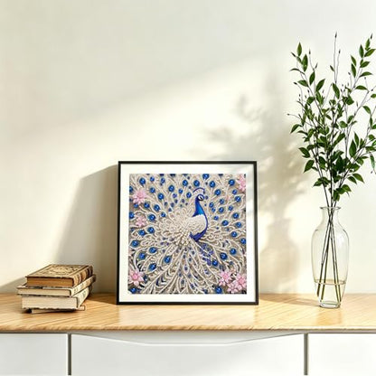 Peacock Pearl Diamond Art Kits for Adults,Diamond Painting Kits 11.8X11.8In - color: DE6606