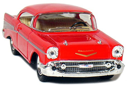 KiNSMART 1957 Chevy Bel Air Coupe 1:40 Scale 5" Die Cast Metal Classic Toy Car (Red) - color: Red