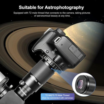 Astromania Zoom Eyepiece for Telescope 8-24mm Zoom Telescope Eyepiece 1.25" - size: 8-24mm