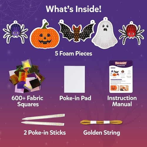 Skillmatics Poke-in Art – Halloween Decor, DIY Wood Craft Kit for Kids - style: 1. Halloween Decor