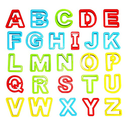 Alphabet Dough Cutter Kit with 26 Capital Letters - style: 26 Alphabet Dough Cutter Kit