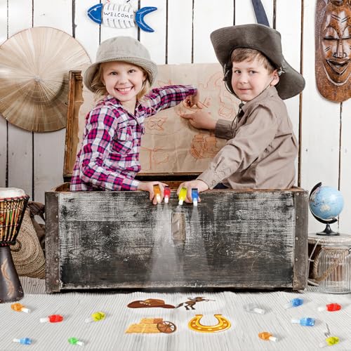 CHUNNIN 36 Pcs Western Cowboy LED Finger Lights Glow in Dark Party Favors - style: Western Cowboy