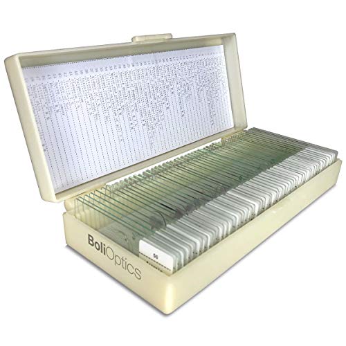 BoliOptics 50 Prepared Microscope Slides General Biology Specimen Set Plant Animal Human Anatomy Cells for Students Hobbyists Beginners Kids Homeschool, SL39901007