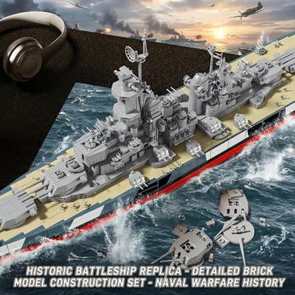 USS Montana - BB-67 Battleship Building Block Set,2956 PCS - style: USS Montana BB-67