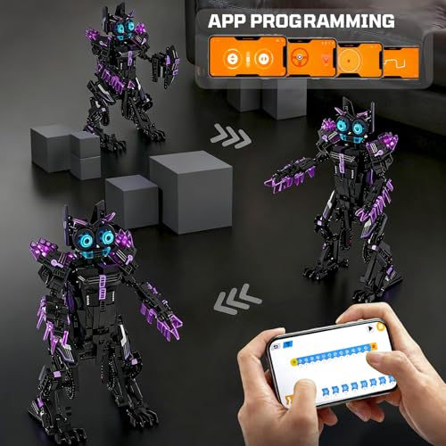 DOLIVE STEM 5 in1 Dinosaurs Building Kits for Kids Ages 8-14, Remote Control and App Controlled Dinosaur Figures Toy, Birthday Gift for 8 9 10 11 12+ Years Old