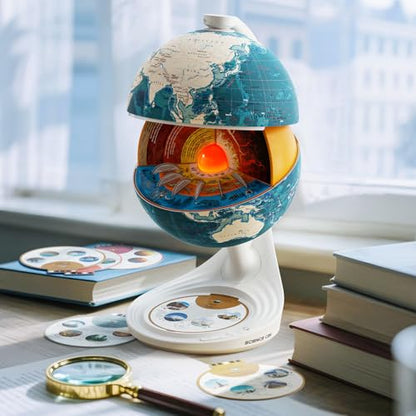 Science Can Globe for Kids, 8" Interactive Globe, STEM Toys for 5 Year Old