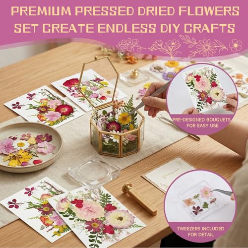 Dried Pressed Flowers for Resin - size: 85 pcs 26-Dried Flowers