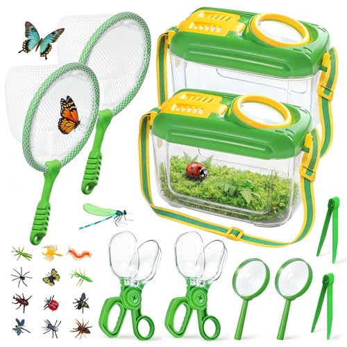 Bug Catcher for Kids, 22 PCS Bug Catching Kit with Bug Collector Toy Bugs - style: 22-Piece Set