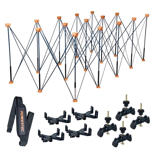 POWERTEC Arachni-Flex Portable Workbench 4x8ft Collapsible Workstand - Heavy Duty Folding Work Table Base, 6000 lbs Capacity 36 Inch Work Height, No Assembly Mobile Work Station w/Carry Strap (71930) - style: 4x8ft Base
