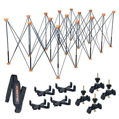 POWERTEC Arachni-Flex Portable Workbench 4x8ft Collapsible Workstand - Heavy Duty Folding Work Table Base, 6000 lbs Capacity 36 Inch Work Height, No Assembly Mobile Work Station w/Carry Strap (71930) - style: 4x8ft Base